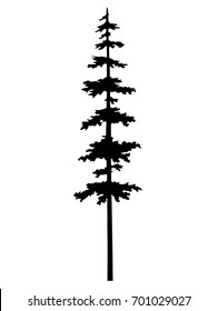 tree pine silhouette vector logo tattoo template design, conifer tree pine tattoo silhouette vector isolated, cypress illustration - wood tattoos