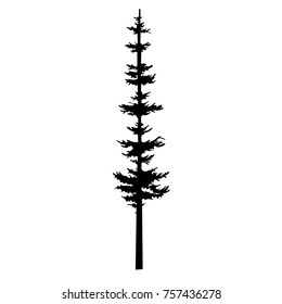 Tree Pine Silhouette Vector Logo Tattoo Stock Vector (Royalty Free ...