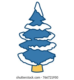 Tree pine with snow
