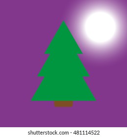 tree pine, spruce, vector icon