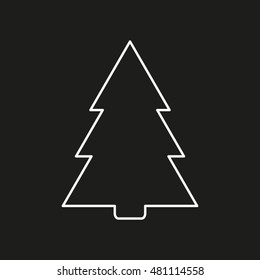 tree pine, spruce, vector icon