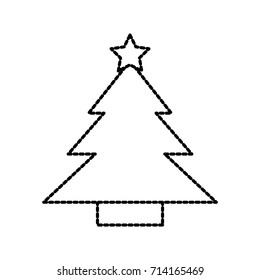 tree pine star decoration cartoon season