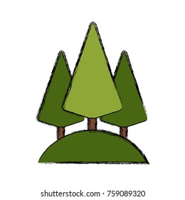 Tree pines symbol icon vector illustration graphic design