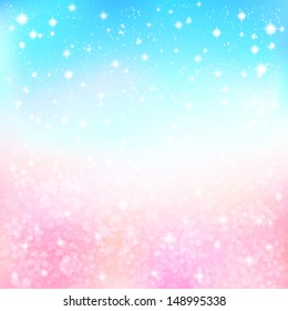 Tree pink background of cherry