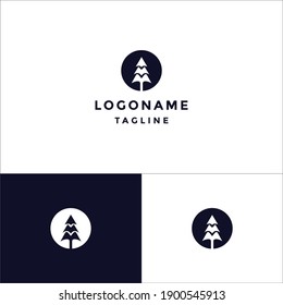 tree pinus logo vector icon illustration