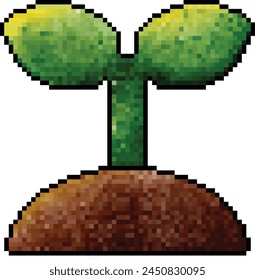 Arte de píxel de árbol para el día de la tierra