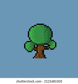 tree in pixel art style