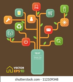 Tree plan object, can use for business concept, education diagram, brochure object.