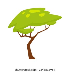 Ilustración de vectores de crecimiento de plantas de árbol