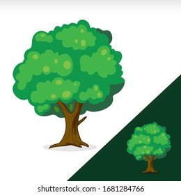 Tree Plant Branch Cartoon Vector