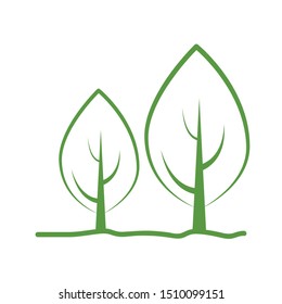 tree plant cultivated icon vector illustration