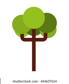 tree plant eco icon vector isolated graphic