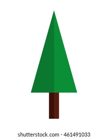 tree plant eco icon vector isolated graphic