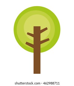 tree plant eco icon vector isolated graphic