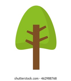 tree plant eco icon vector isolated graphic