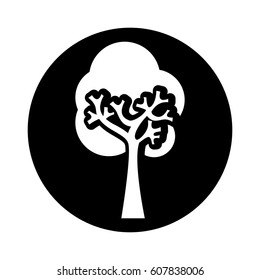 tree plant ecological icon vector illustration design