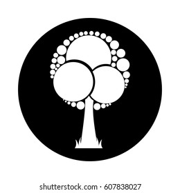 tree plant ecological icon vector illustration design