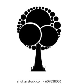 tree plant ecological icon vector illustration design