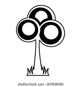 tree plant ecological icon vector illustration design