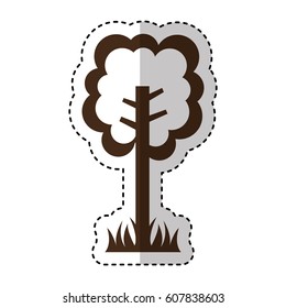 tree plant ecological icon vector illustration design