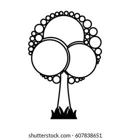 tree plant ecological icon vector illustration design
