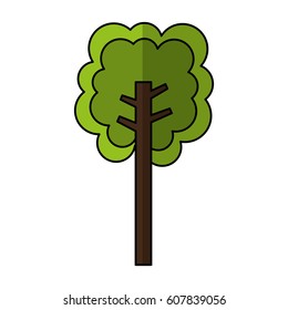 tree plant ecological icon vector illustration design