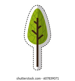 tree plant ecological icon vector illustration design