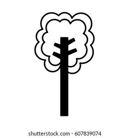tree plant ecological icon vector illustration design