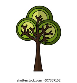 tree plant ecological icon vector illustration design