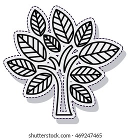 tree plant ecology isolated cion vector illustration design