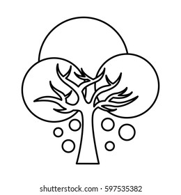 tree plant ecology symbol vector illustration design