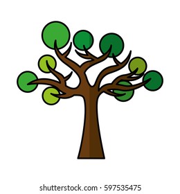 tree plant ecology symbol vector illustration design