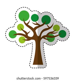 tree plant ecology symbol vector illustration design