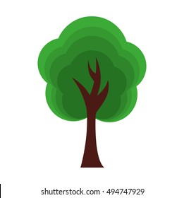 tree plant forest isolated icon vector illustration design