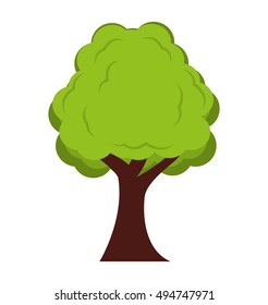 tree plant forest isolated icon vector illustration design
