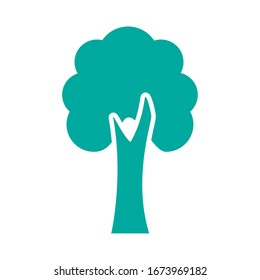 tree plant forest silhouette style icon vector illustration design