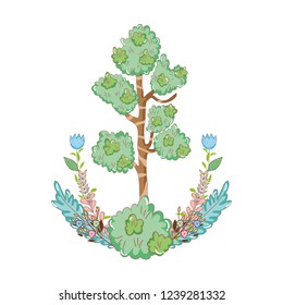 tree plant with garden
