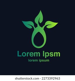 Tree plant green logo. vector illustration