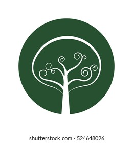 tree plant hand drawing isolated icon vector illustration design