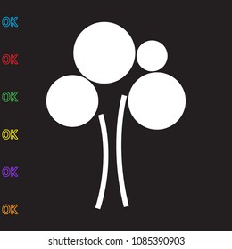 tree, plant, icon illustration