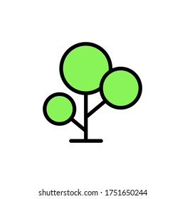 Tree, plant icon. Simple color with outline vector elements of agriculture icons for ui and ux, website or mobile application