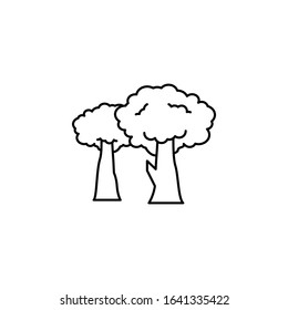 Tree plant icon. Simple line, outline vector elements of spring icons for ui and ux, website or mobile application