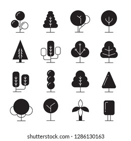 tree and plant icons set