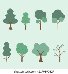 Tree plant illustration flat design