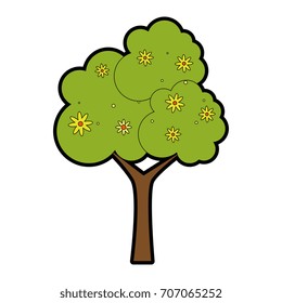 tree plant isolated icon