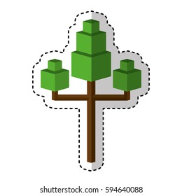 tree plant isometric icon
