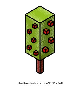 tree plant isometric icon