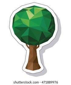tree plant isometric icon vector illustration design
