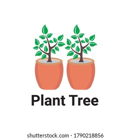 Tree Plant Jar Logo Design