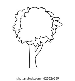 Tree Plant Nature Ecology Outline Stock Vector (Royalty Free) 625626839 ...